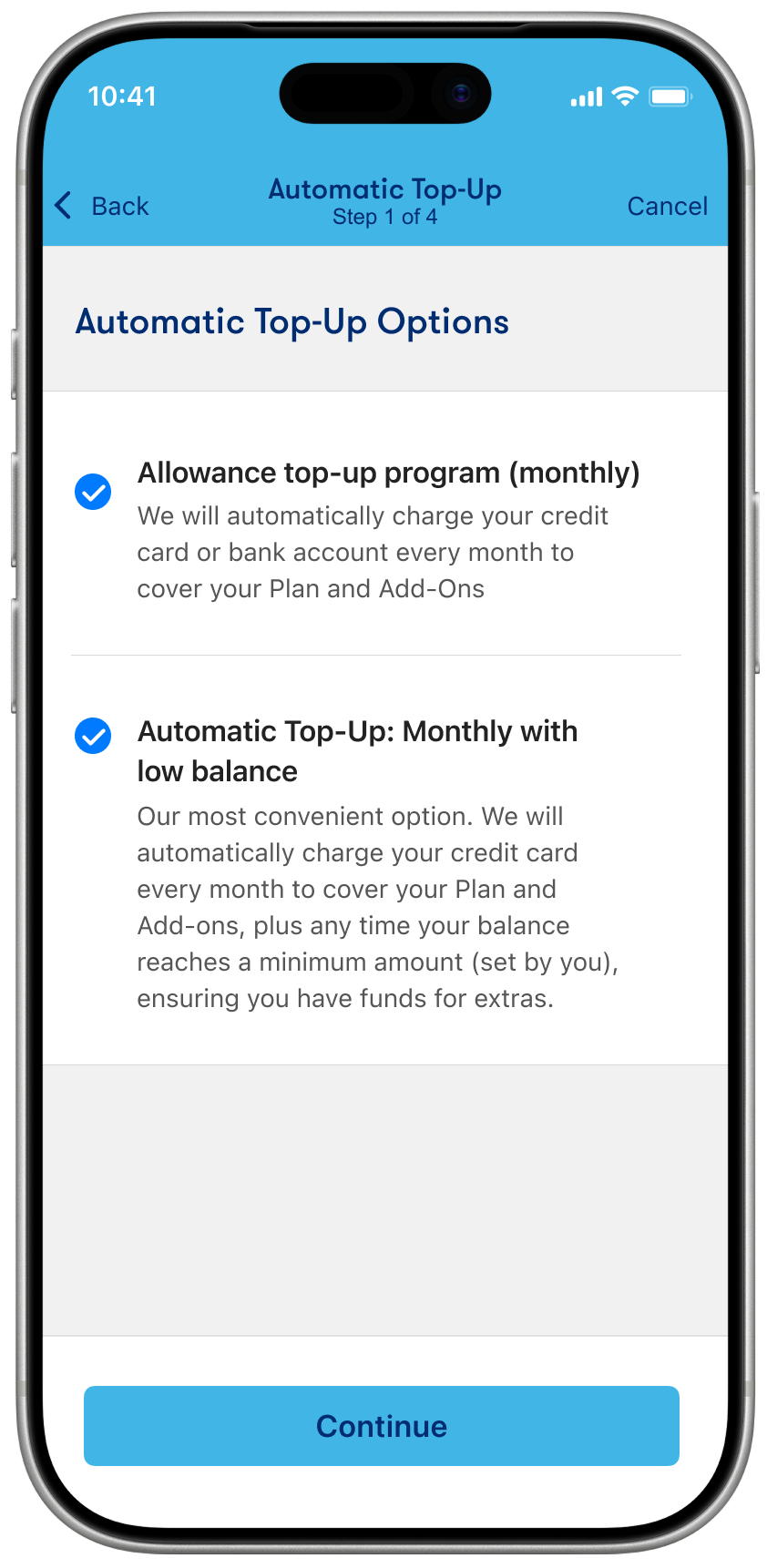 Automatic <br>Top-Up