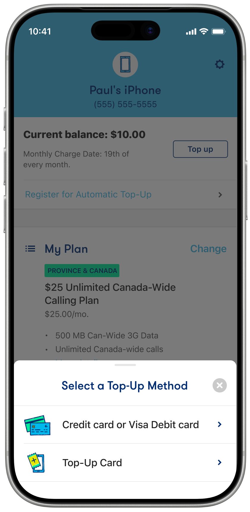 Top-Up your <br>account