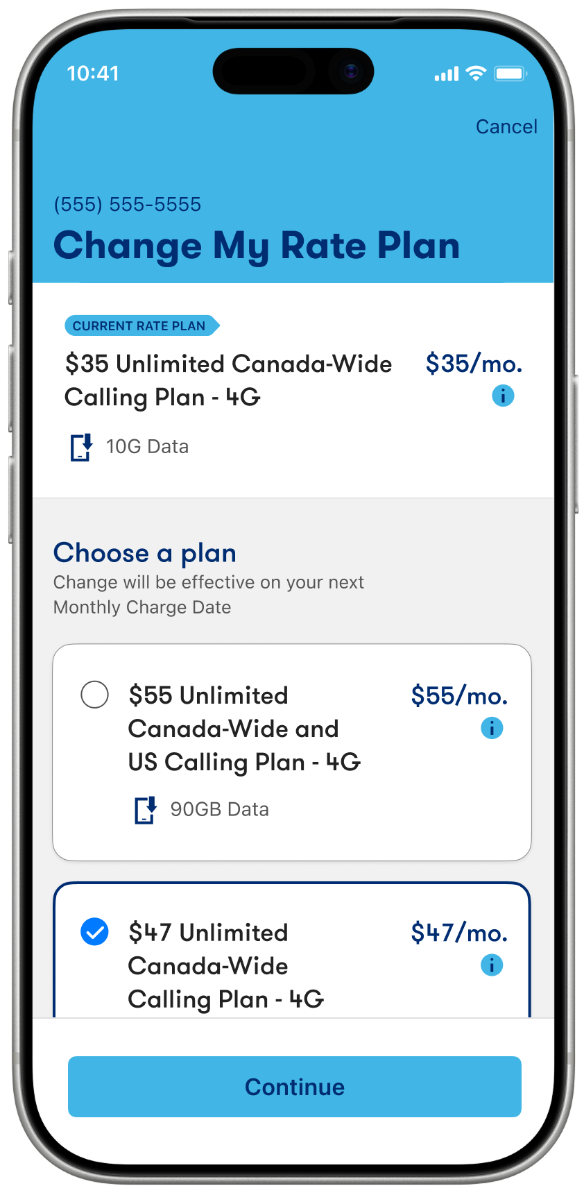 Change your <br>plan